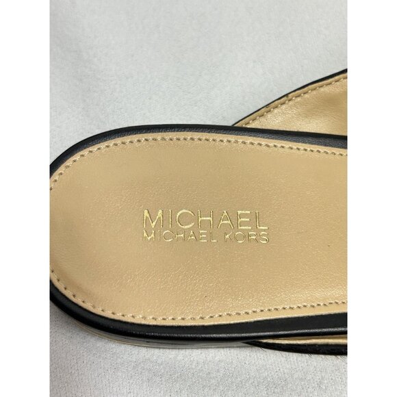 MICHAEL Michael Kors Natasha Leopard Calf Hair Slide - Sz 10 - Picture 5 of 9